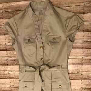 H&M Dress Casual Khaki Sz 4